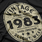 Vintage Established 1983 – 40th Birthday Party Retro Design T-Shirt