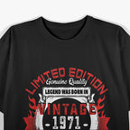 51st Birthday Legends - Born in 1971, Funny 51-Year-Old T-Shirt