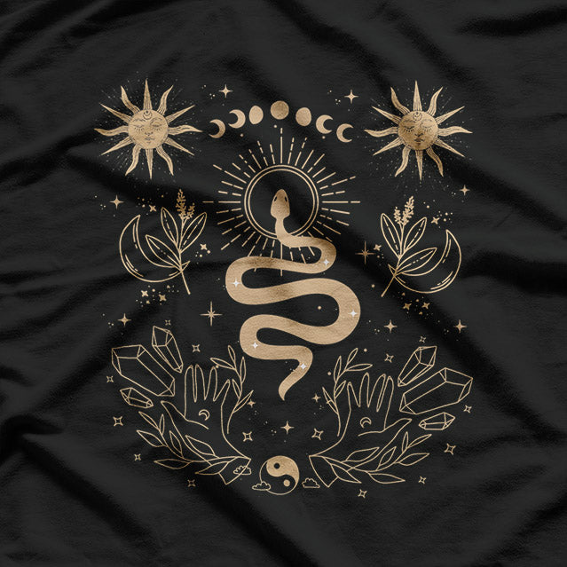 Dark Academia Tarot Card Snake Mystical Gothic T-Shirt