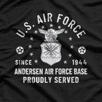Vintage Military Air Base – Guam USAF Style Graphic T-Shirt
