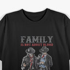 Family Over Blood – Heartfelt Quote Graphic T-Shirt