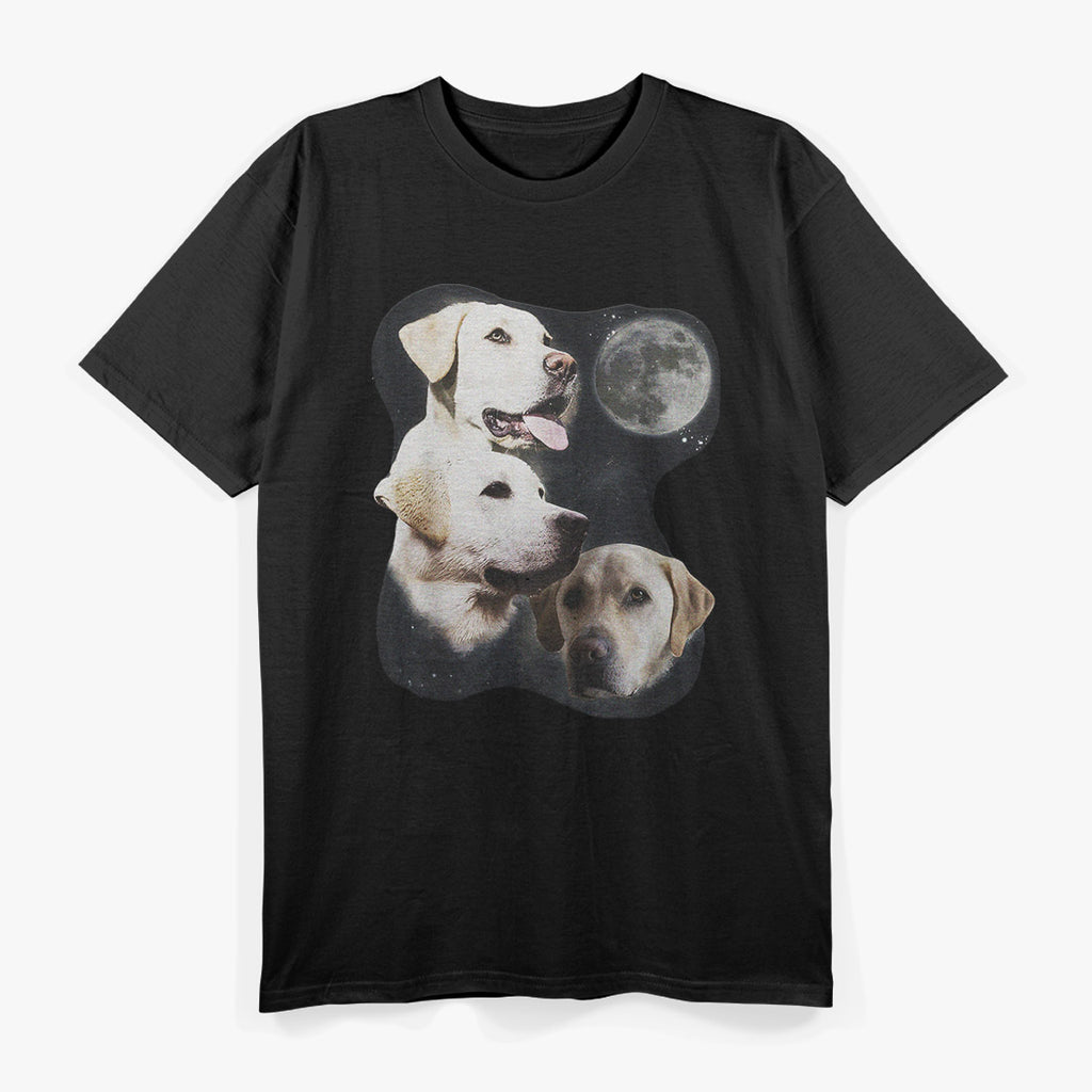 Golden Retriever Howling at Moon - Dog Lover’s Retro T-Shirt