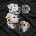 Golden Retriever Howling at Moon - Dog Lover’s Retro T-Shirt