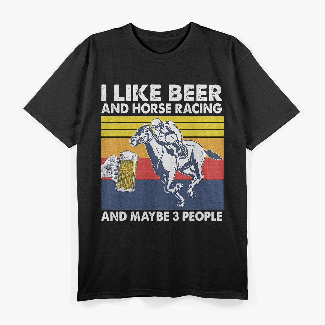 Maybe I Like Beer – Funny Vintage Retro Drinking Graphic T-Shirt