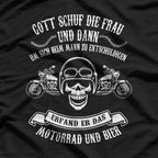 God Shamed the Woman Then Invented the Motorcycle Funny T-shirt