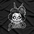 Funny Skull Calavera Day of the Dead Style Graphic T-Shirt