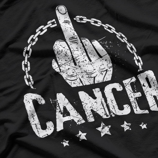 Middle Finger to Cancer Awareness Bold Statement T-Shirt