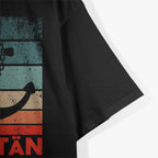 Papitän Papa Lustiges Retro Vatertag Geschenk T-Shirt