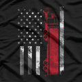 US American Flag Semi Truck Driver 18 Wheeler Trucker Gift T-Shirt