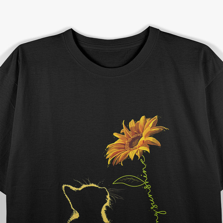 Cute Cats with Sunflower: Purrfectly Radiant T-Shirt