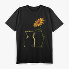 Cute Cats with Sunflower: Purrfectly Radiant T-Shirt