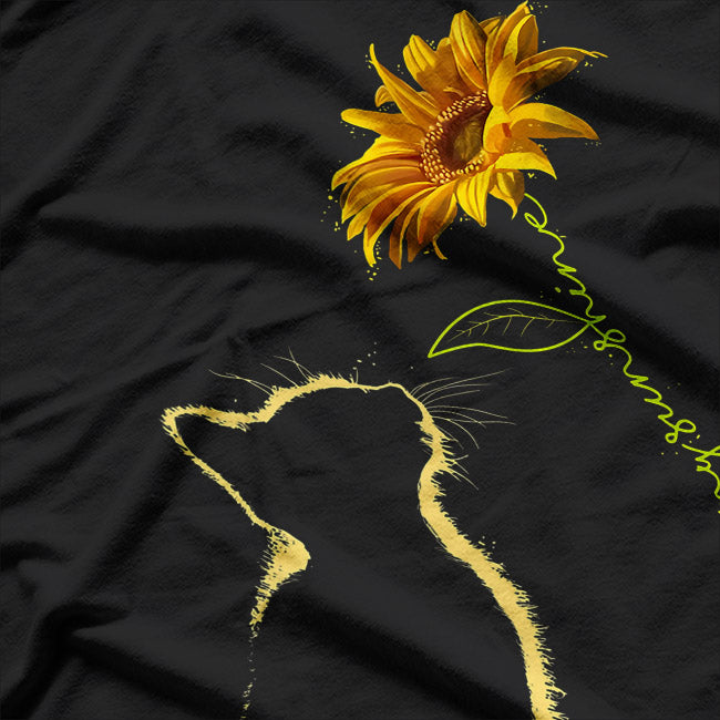 Cute Cats with Sunflower: Purrfectly Radiant T-Shirt