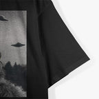 Alien UFO Funny Raccoon Abduction Meme T-Shirt