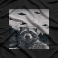 Alien UFO Funny Raccoon Abduction Meme T-Shirt