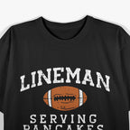 American Football Lineman Serving Pancakes Daily Funny T-Shirt