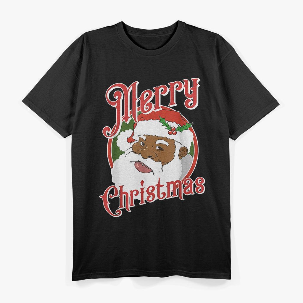 Black Merry Christmas - Bold and Funny Holiday Humor T-Shirt