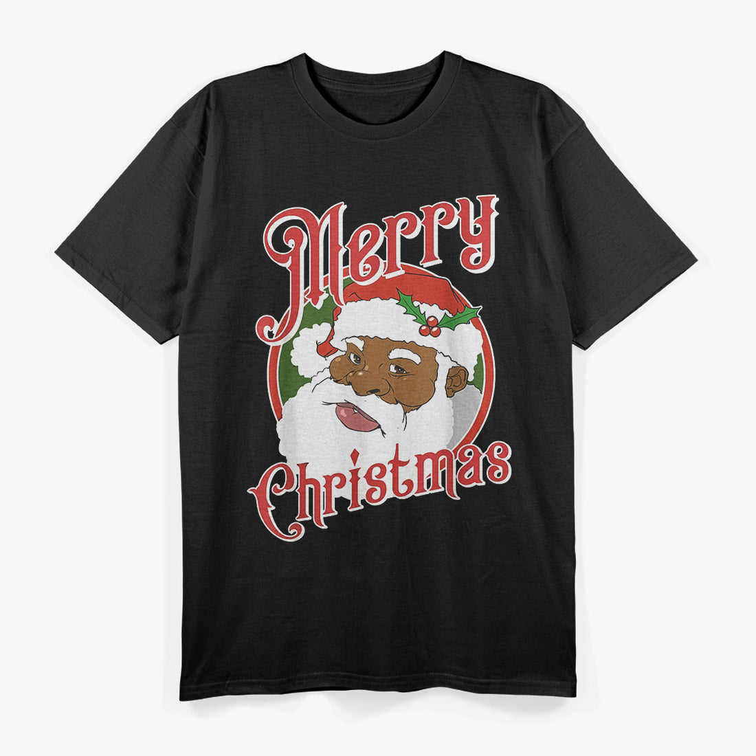 Black Merry Christmas - Bold and Funny Holiday Humor T-Shirt