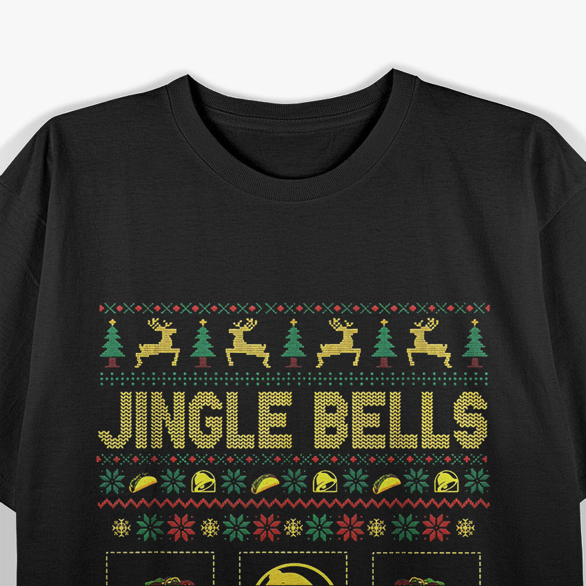 Christmas Jingle Bells, Taco Shells - Ugly Xmas Humor T-Shirt
