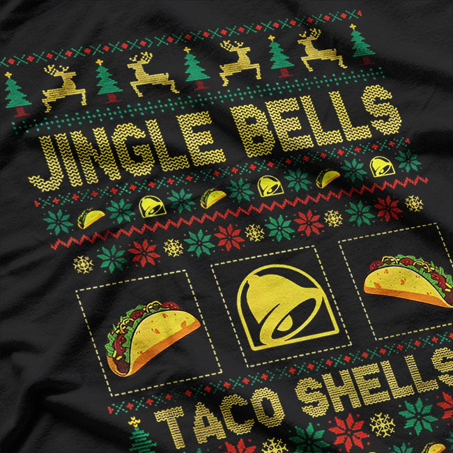 Christmas Jingle Bells, Taco Shells - Ugly Xmas Humor T-Shirt