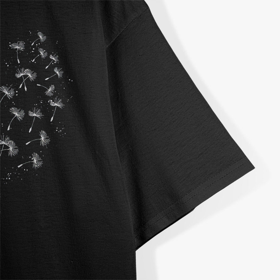 Dandelion and Cute Bird: Whimsical Nature T-Shirt