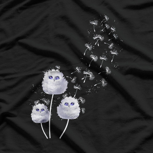 Dandelion and Cute Bird: Whimsical Nature T-Shirt
