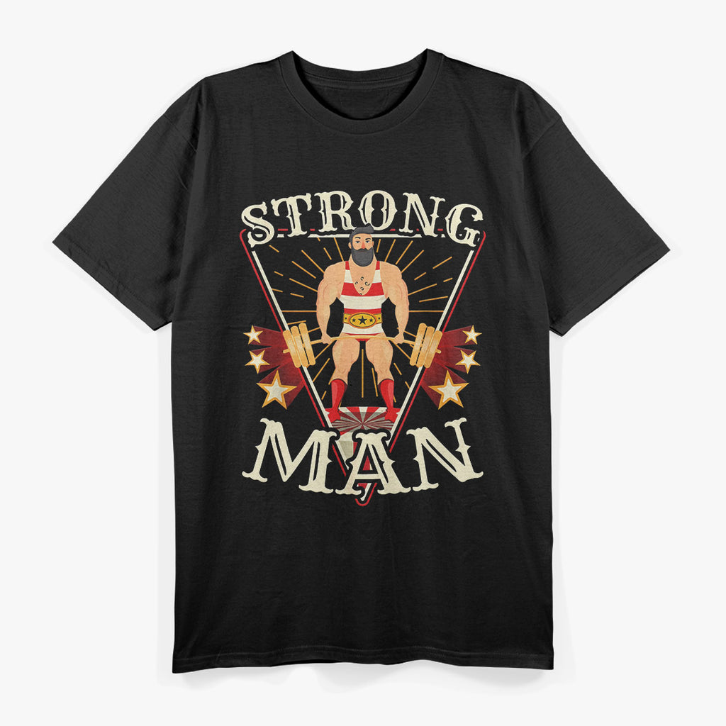 Deadlift Vintage Circus Strongman Gym Workout T-Shirt