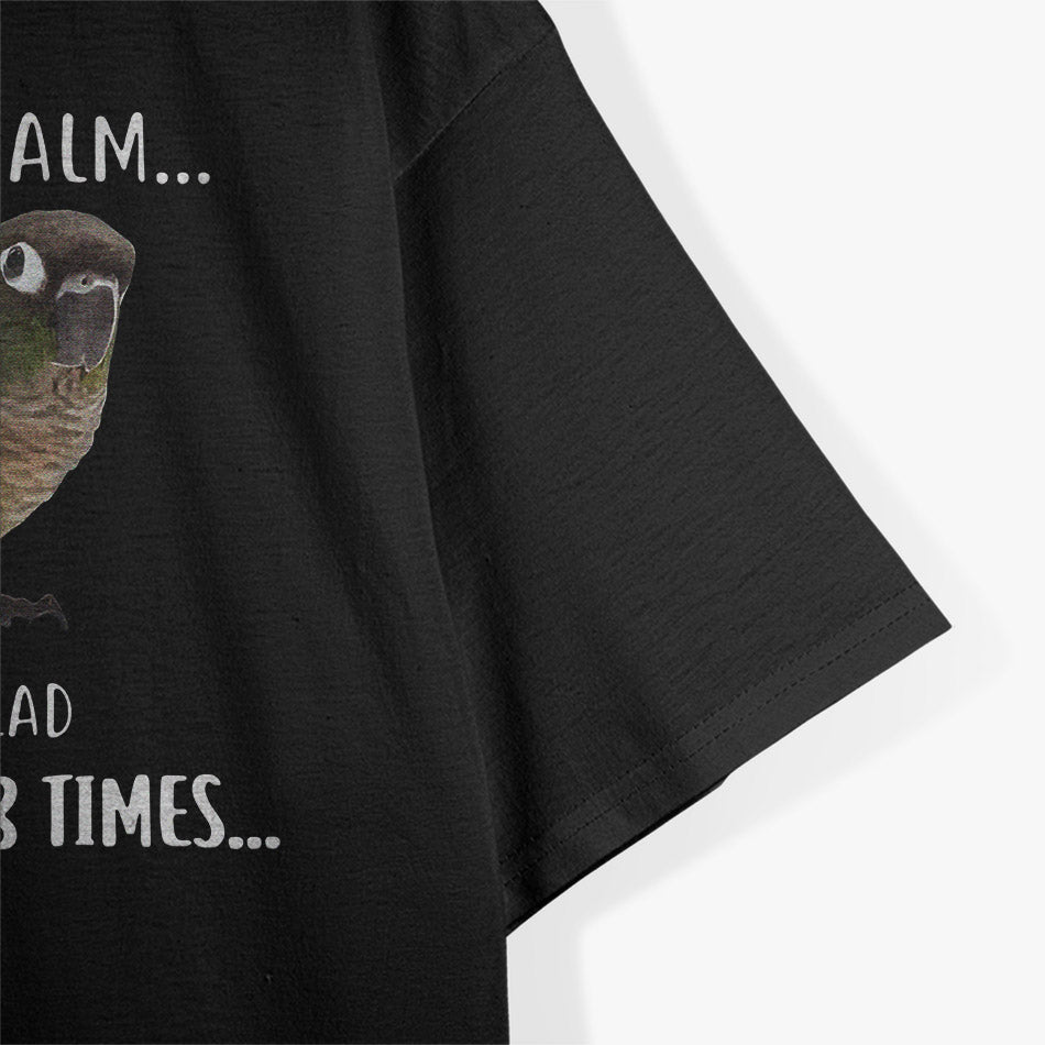Calm Green Cheek Conure Parrot Lover T-Shirt