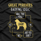 Great Pyrenees Barking Logic T-Shirt