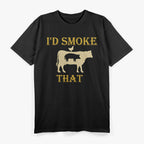 Funny BBQ Grill Shirt with Pig & Cow Design T-Shirt