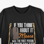 Moses First Tablet Funny Religious Bible Humor Graphic T-Shirt