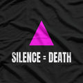 Power and Protest - Silence = Death Bold Statement T-Shirt