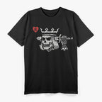 Suicide King Playing Card – Skull Crown Poker Art Love T-Shirt