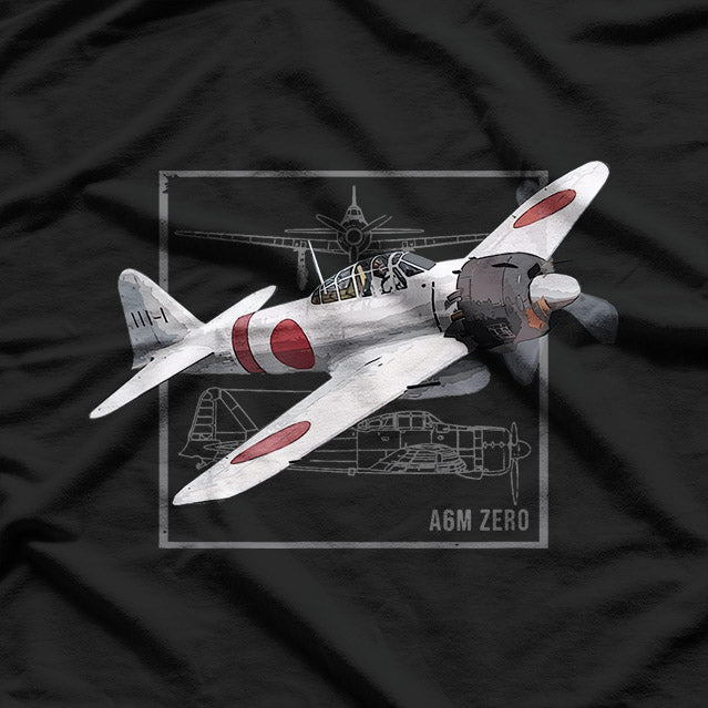 A6M Zero Japanese WWII Fighter Plane T-Shirt