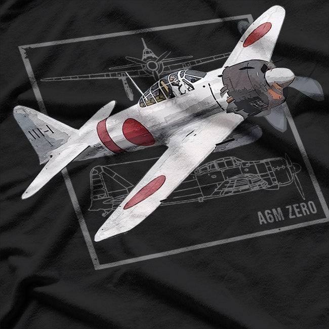 A6M Zero Japanese WWII Fighter Plane T-Shirt