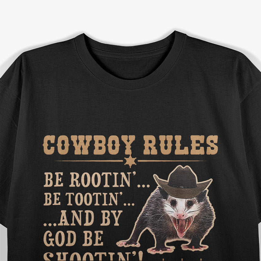 Cowboy Rules - Viral Trending Meme T-Shirt