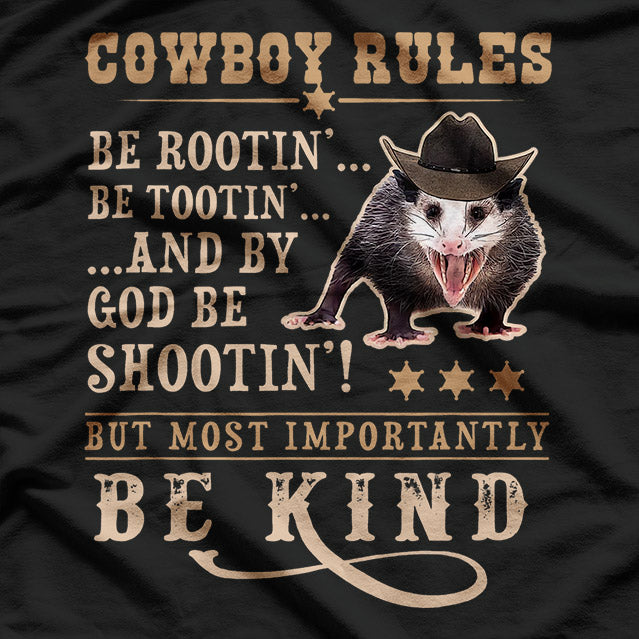 Cowboy Rules - Viral Trending Meme T-Shirt