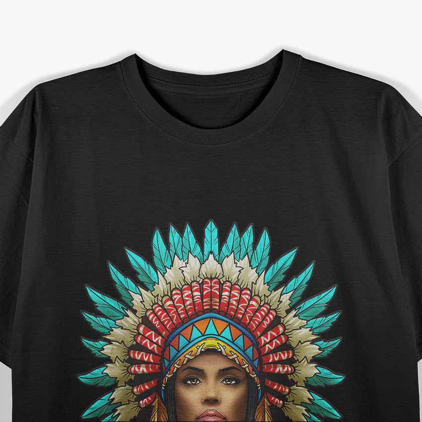 Native Woman Tribal Heritage Inspired Art Graphic T-Shirt