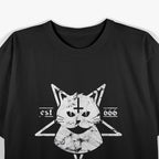 Satanic Cat Purr Evil Satan Pentagram For Atheist T-Shirt