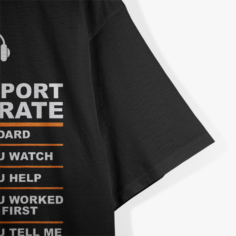 Tech Support Hourly Rate, Tech Computer Geek Gifts T-Shirt
