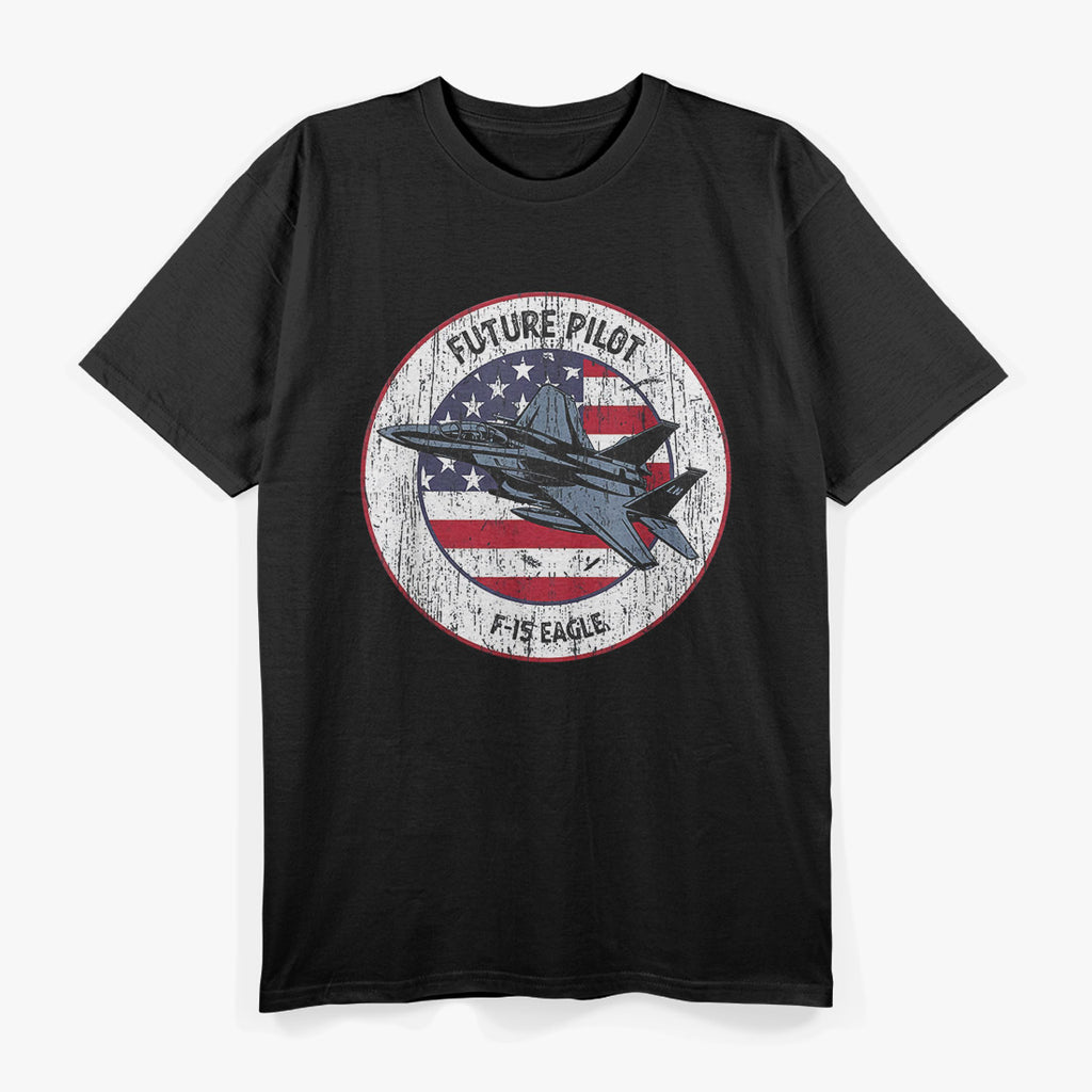 Vintage Future Pilot Fighter Jet Aircraft Airplane F15 Eagle T-Shirt