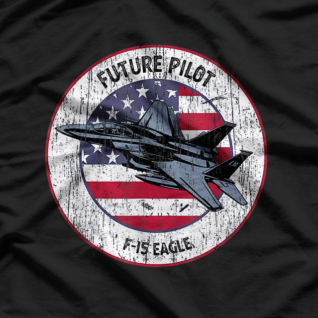 Vintage Future Pilot Fighter Jet Aircraft Airplane F15 Eagle T-Shirt