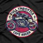 Vintage Motorcycle Full Throttle Cafe Racer T-Shirt