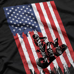 USA Flag ATV Four Wheeler Quad Bike Off-Road Adventure T-Shirt