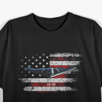 B-2 Spirit Bomber: Stealth & Power with US Flag T-Shirt
