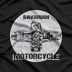 Vintage Bavarian Motorcycle Boxer Engine Inspired Graphic T-Shirt