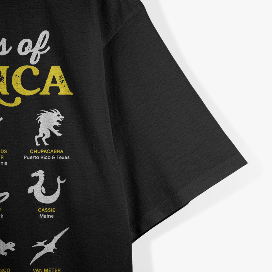 American Cryptids – Mothman Chupacabra Frogman Jersey Devil Love T-Shirt