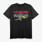 Vintage Warbird – Classic P-51 Mustang Aviation Design T-Shirt