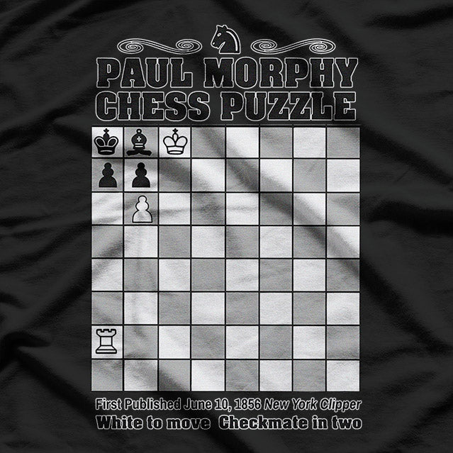 Chess Legend Paul Morphy – Vintage Puzzle Fan T-Shirt