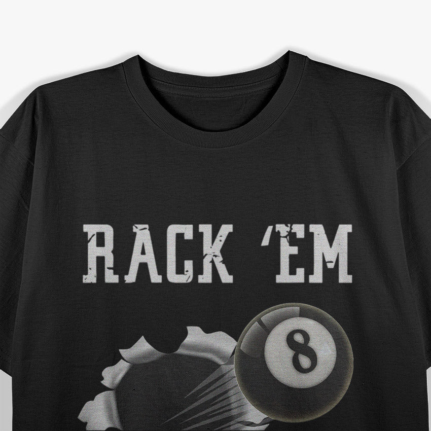 Unique Billiards 8 Ball Pool Player Graphic T-Shirt