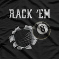 Unique Billiards 8 Ball Pool Player Graphic T-Shirt